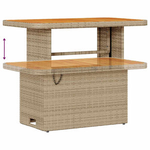 Σετ Καναπέ Κήπου 9 τμχ. Μπεζ συνθετικό ρατάν
