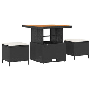Σετ Καναπέ Κήπου 13 τμχ. Μαύρο συνθετικό ρατάν