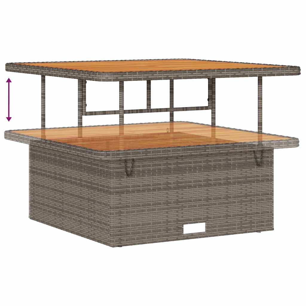 Σετ Καναπέ Κήπου με μαξιλάρι με αποθήκευση 12 pcs Γκρι