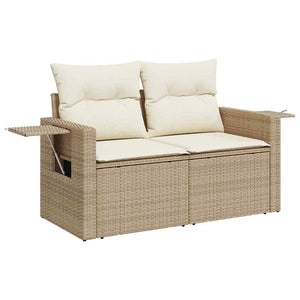 Σετ Καναπέ Κήπου 11 τμχ. Μπεζ και Κρέμα συνθετικό ρατάν