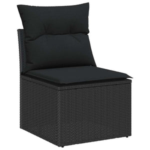 Σετ Καναπέ Κήπου 8 τμχ. 7-Αριθμός καθισμάτων Μαύρο