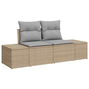 Σετ Καναπέ Κήπου 10 τμχ. 9-Αριθμός καθισμάτων Μπεζ Πολυ ράταν