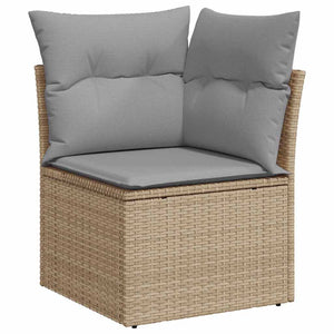 Σετ Καναπέ Κήπου 12 τμχ. 11-Αριθμός καθισμάτων Μπεζ Πολυ ράταν