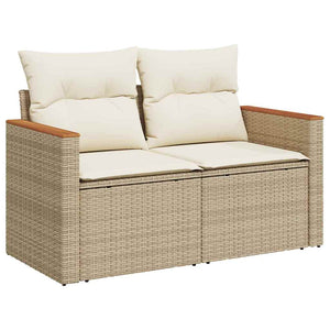 Σετ Καναπέ Κήπου 12 τεμ. 10-Αριθμός καθισμάτων Μπεζ