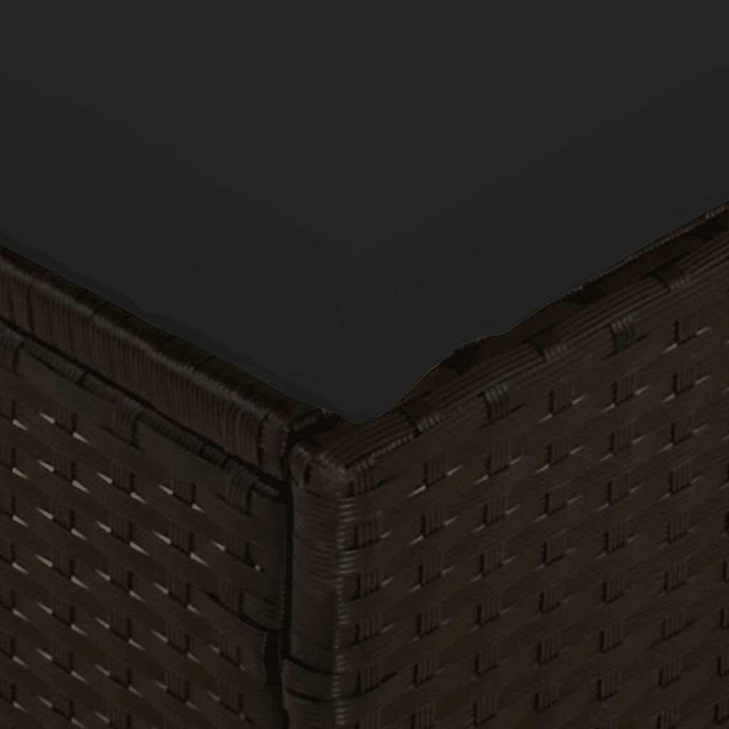 Σετ 4 τεμαχίων Καναπέδες κήπου με μαξιλάρια σε σχήμα L μαύρο