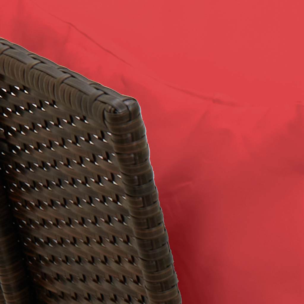 Καναπές κήπου με Μαξιλάρια Καφέ από Συνθετικό Ρατάν