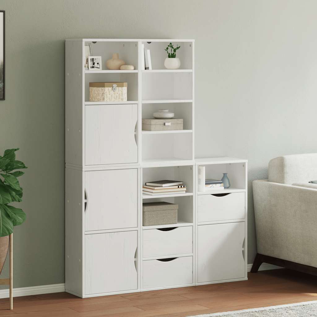 Πλαϊνά ντουλάπια 5 τεμ. ODDA 40x24x79 εκ. από Μασίφ Ξύλο Πεύκου