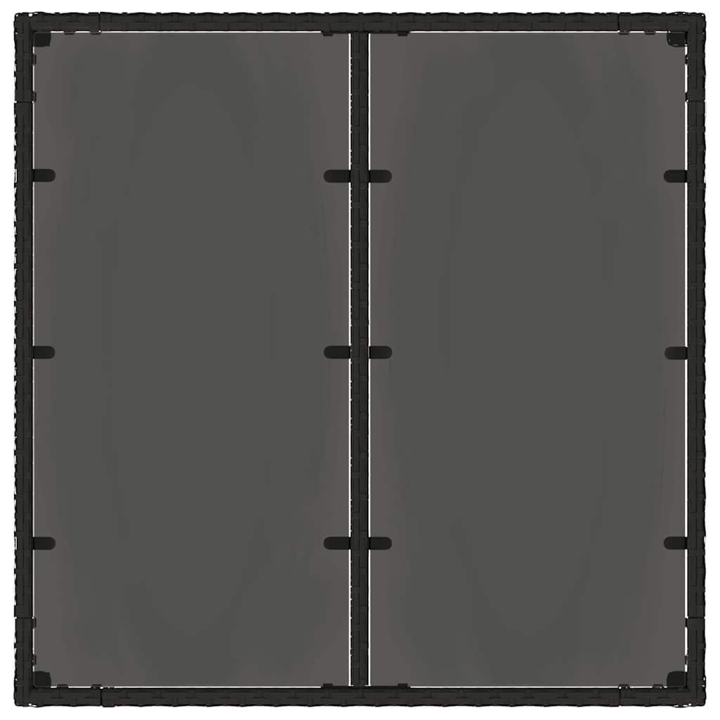 Σέτ φαγητού για κήπο 5 pcs Μαύρο συνθετικό ρατάν