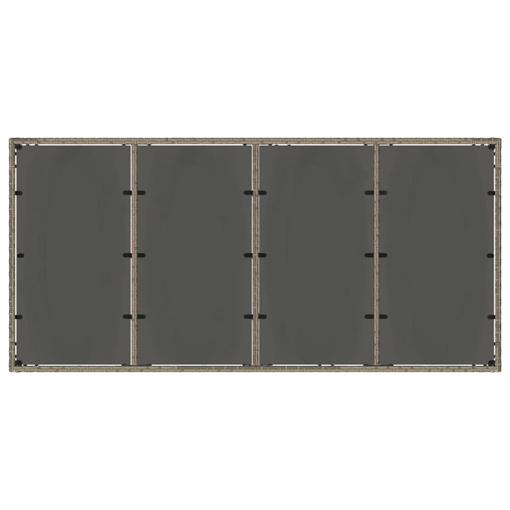 Σέτ φαγητού για κήπο 9 pcs Γκρι συνθετικό ρατάν