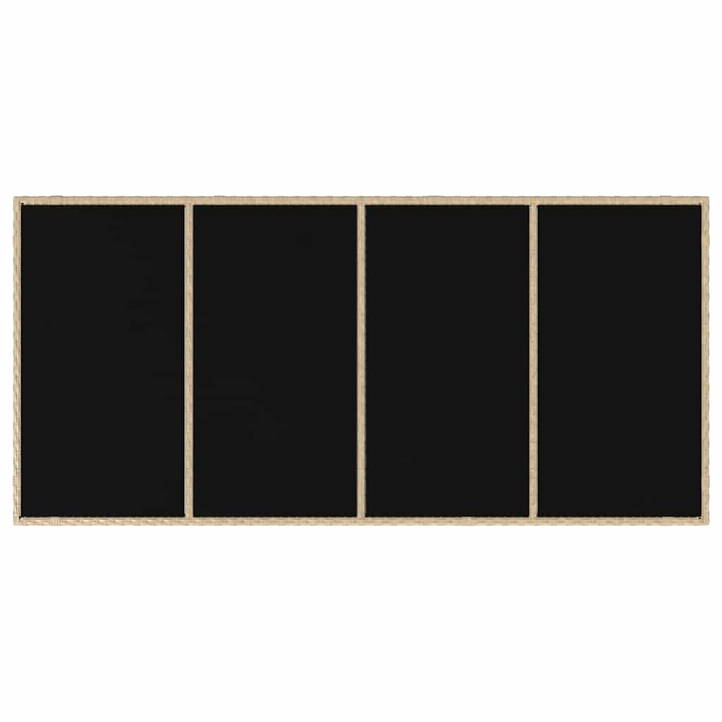 Σέτ φαγητού για κήπο 9 pcs Μπεζ συνθετικό ρατάν