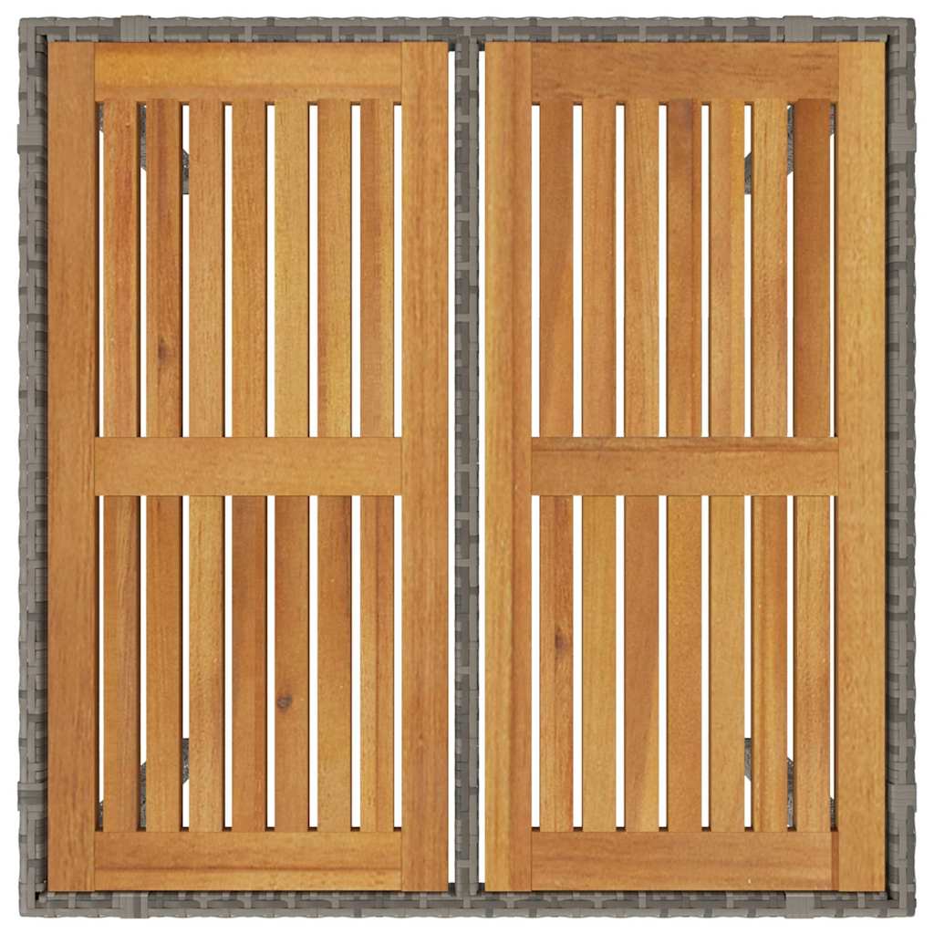 Σέτ φαγητού για κήπο 5 pcs Γκρι συνθετικό ρατάν