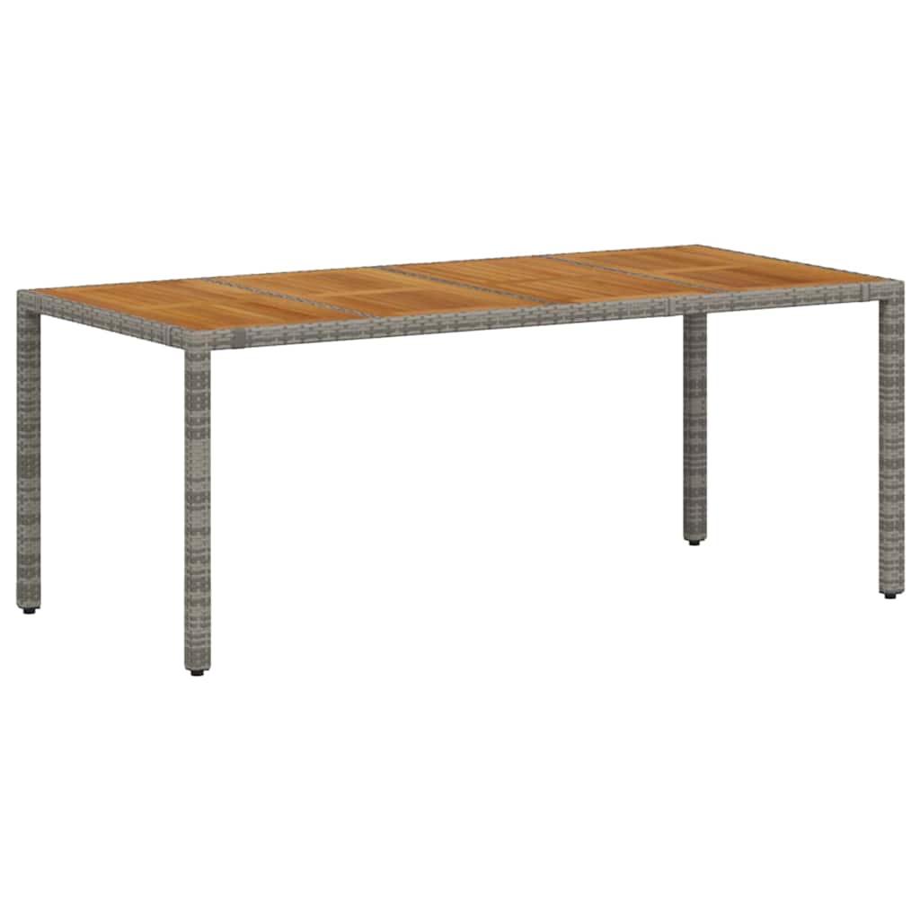 Σέτ φαγητού για κήπο 9 pcs Γκρι συνθετικό ρατάν