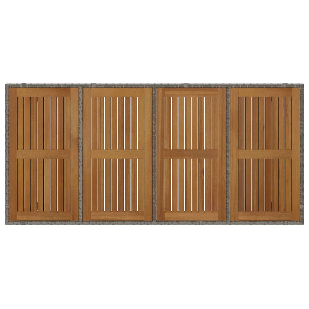 Σέτ φαγητού για κήπο 9 pcs Γκρι συνθετικό ρατάν