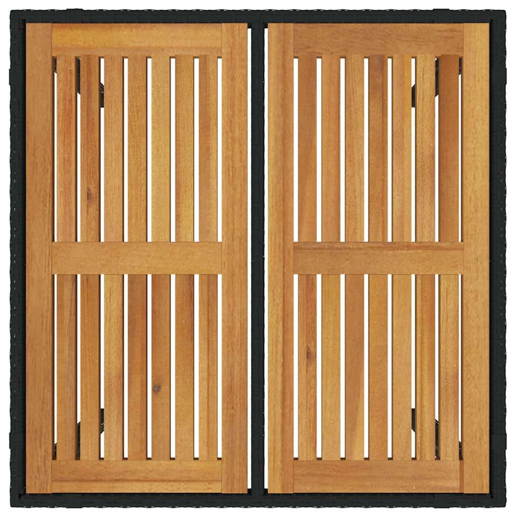 Σέτ φαγητού για κήπο 5 pcs Μαύρο και Καφέ συνθετικό ρατάν