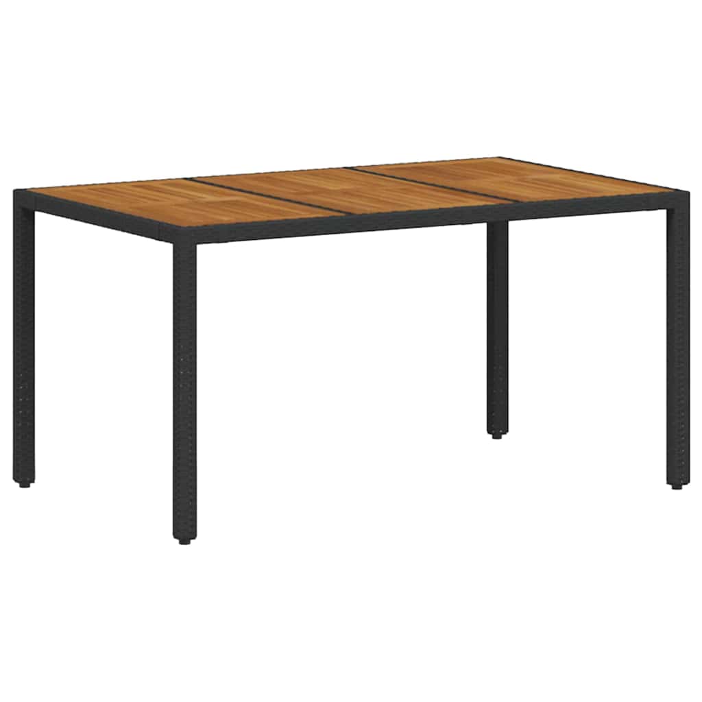 Σέτ φαγητού για κήπο 7 pcs Μαύρο και Καφέ συνθετικό ρατάν - Pakobazaar