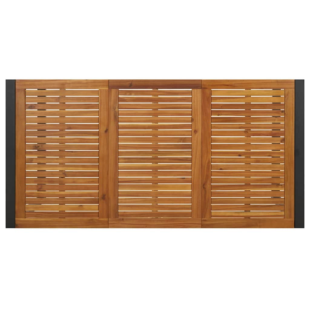Σέτ φαγητού για κήπο 7 pcs Γκρι και Καφέ συνθετικό ρατάν - Pakobazaar