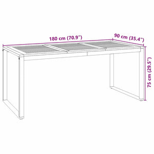 Σέτ φαγητού για κήπο 7 pcs Μπεζ και καφέ συνθετικό ρατάν - Pakobazaar