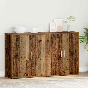 Πλαϊνό γραφείο 2 pcs Παλιό ξύλο 60 x 31 x 70 εκ - Pakobazaar