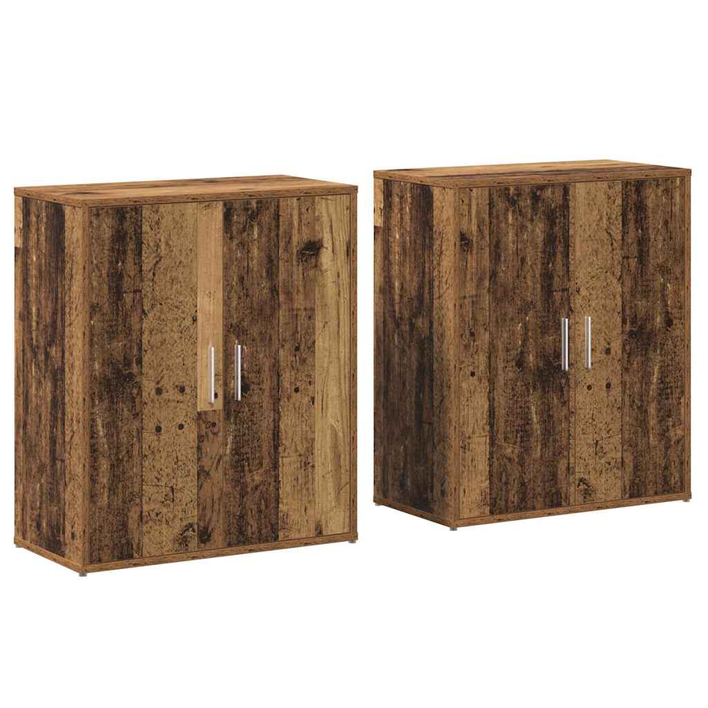 Πλαϊνό γραφείο 2 pcs Παλιό ξύλο 60 x 31 x 70 εκ - Pakobazaar