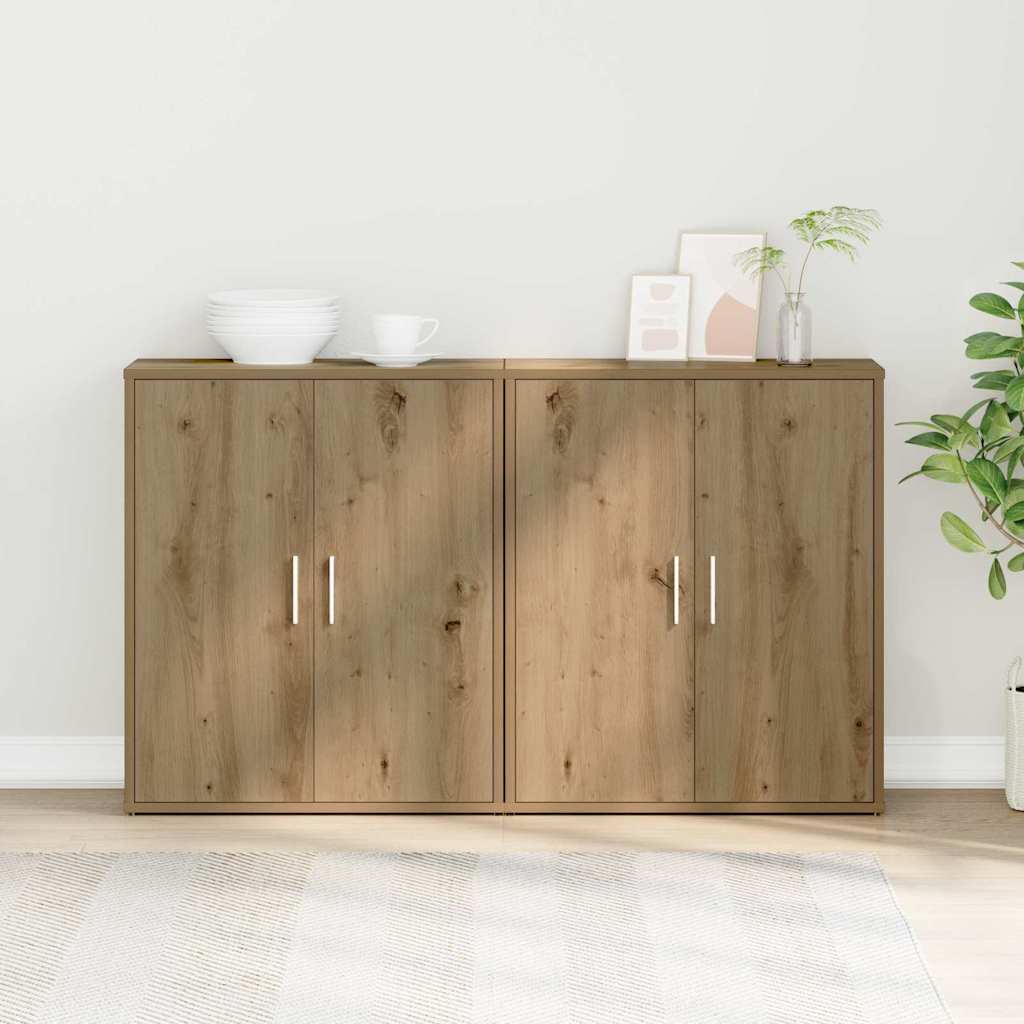 Πλαϊνό γραφείο 2 pcs Artisan Oak 60 x 31 x 70 εκ - Pakobazaar