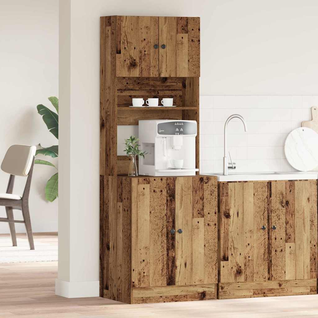 Πλαϊνός πάγκος κουζίνας 2 pcs Παλιό ξύλο 60 x 50 x 180 εκ - Pakobazaar