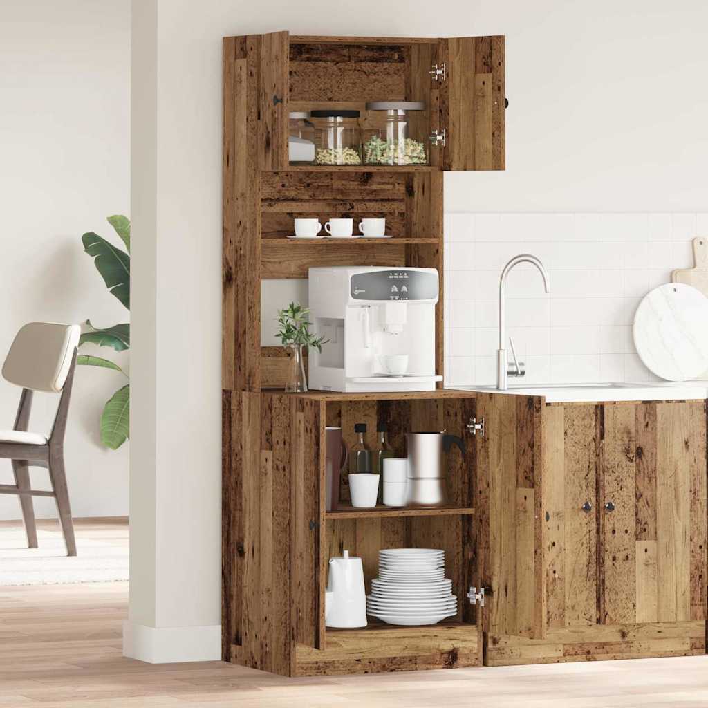 Πλαϊνός πάγκος κουζίνας 2 pcs Παλιό ξύλο 60 x 50 x 180 εκ - Pakobazaar