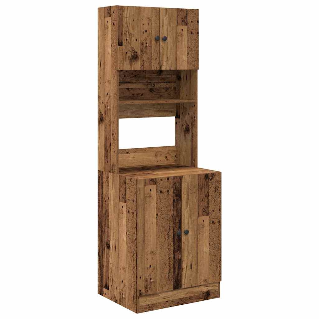 Πλαϊνός πάγκος κουζίνας 2 pcs Παλιό ξύλο 60 x 50 x 180 εκ - Pakobazaar
