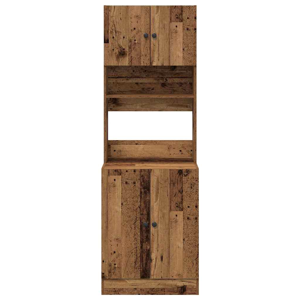 Πλαϊνός πάγκος κουζίνας 2 pcs Παλιό ξύλο 60 x 50 x 180 εκ - Pakobazaar