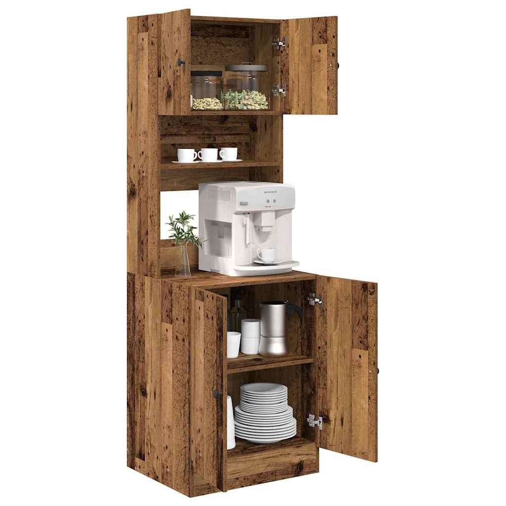 Πλαϊνός πάγκος κουζίνας 2 pcs Παλιό ξύλο 60 x 50 x 180 εκ - Pakobazaar