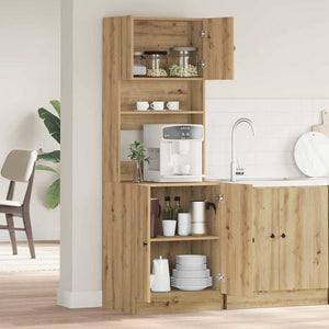 Πλαϊνός πάγκος κουζίνας 2 pcs Artisan Oak 60 x 50 x 180 εκ - Pakobazaar