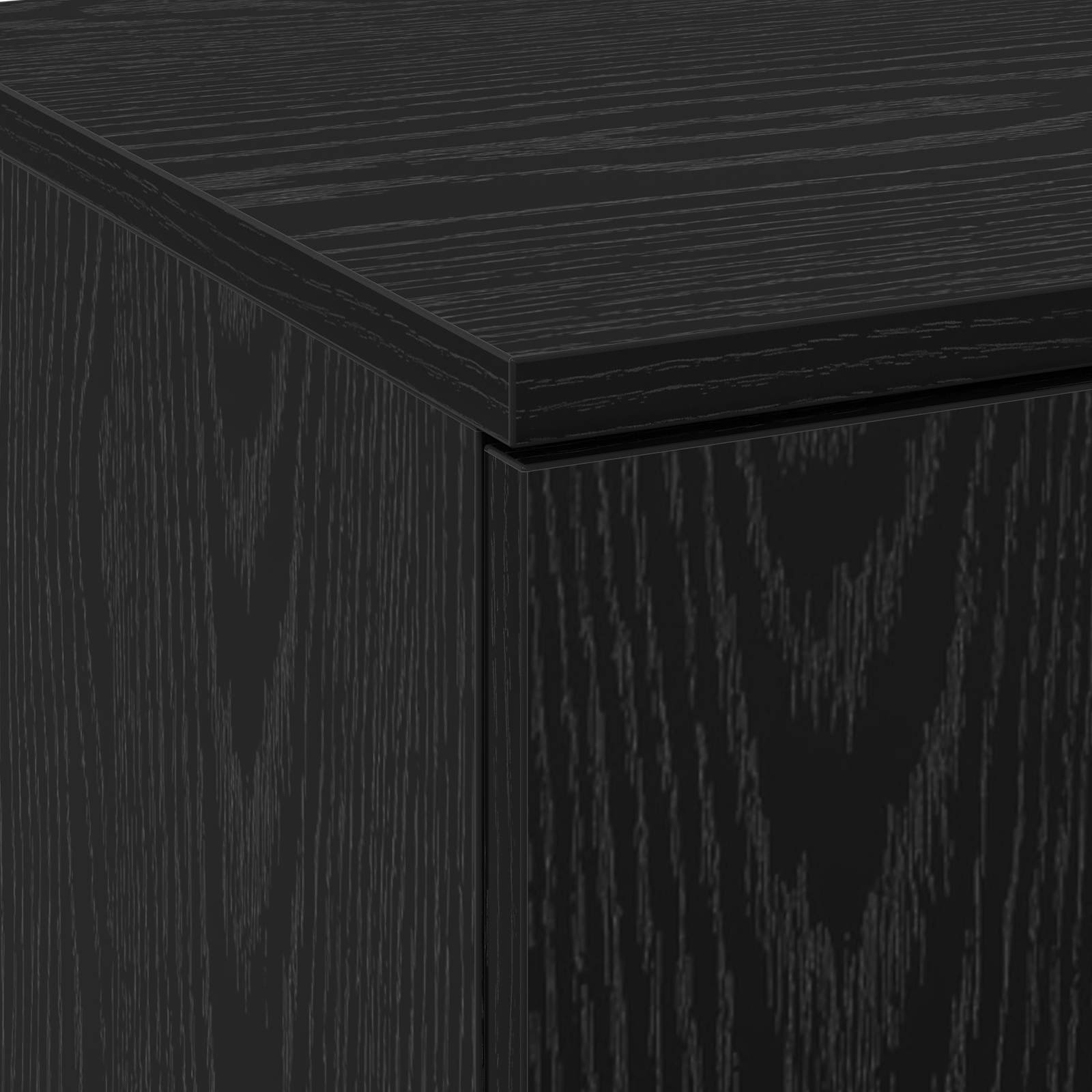 Highboard 70 x 33.5 x 180 εκ. Επεξεργασμένο Ξύλο Μαύρη Οξυά