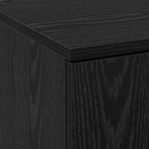Highboard 70 x 33.5 x 180 εκ. Επεξεργασμένο Ξύλο Μαύρη Οξυά