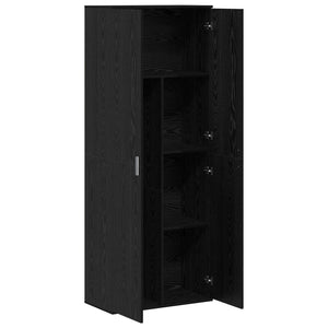 Highboard 70 x 33.5 x 180 εκ. Επεξεργασμένο Ξύλο Μαύρη Οξυά