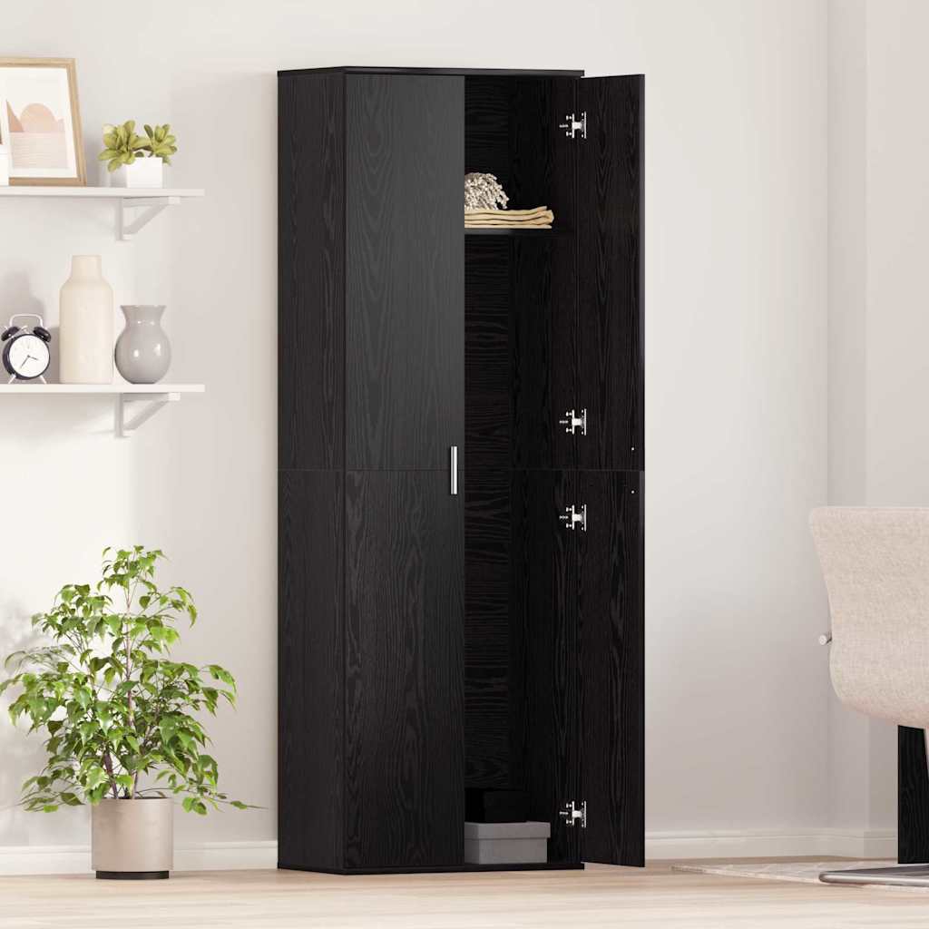 Highboard Μαύρη δρυς 60 x 35 x 180 εκατοστά Επεξεργασμένο ξύλο - Pakobazaar