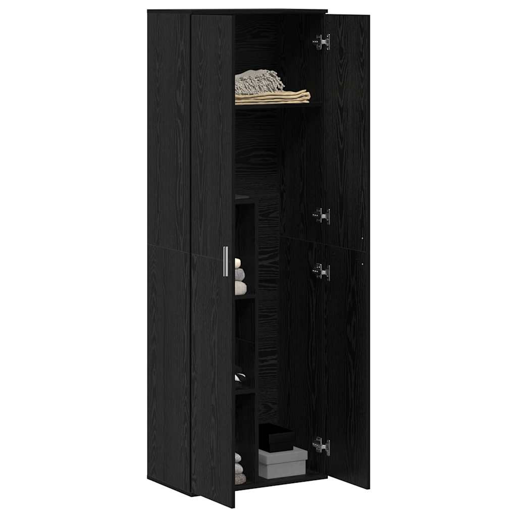 Highboard Μαύρη δρυς 60 x 35 x 180 εκατοστά Επεξεργασμένο ξύλο - Pakobazaar