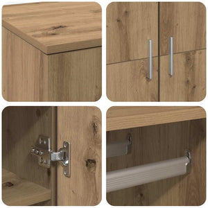 Highboard 80 x 39 x 178 εκ Επεξεργασμένο Ξύλο Artisan Δρυς
