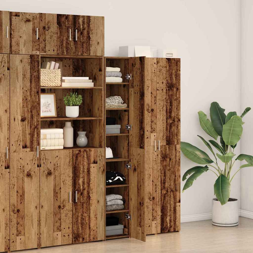 Highboard 2 pcs Παλιό ξύλο 30 x 42,5 x 185 εκ - Pakobazaar