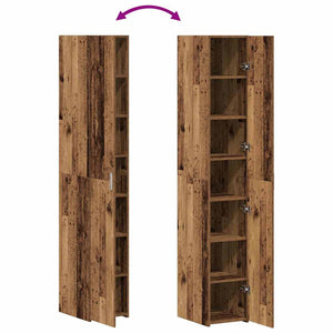 Highboard 2 pcs Παλιό ξύλο 30 x 42,5 x 185 εκ - Pakobazaar