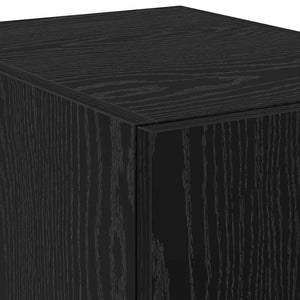 Highboard 2 pcs Μαύρη Οξυά 30 x 42,5 x 185 εκ - Pakobazaar