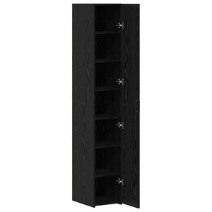 Highboard 2 pcs Μαύρη Οξυά 30 x 42,5 x 185 εκ - Pakobazaar