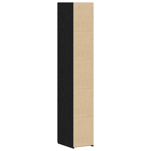 Highboard 2 pcs Μαύρη Οξυά 30 x 42,5 x 185 εκ - Pakobazaar