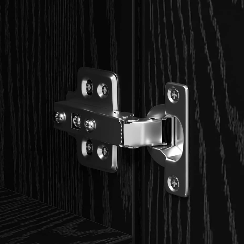 Highboard Μαύρη Οξυά 40 x 42,5 x 185 εκ. - Pakobazaar