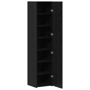 Highboard Μαύρη Οξυά 40 x 42,5 x 185 εκ. - Pakobazaar