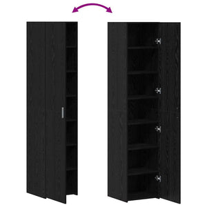 Highboard Μαύρη Οξυά 40 x 42,5 x 185 εκ. - Pakobazaar