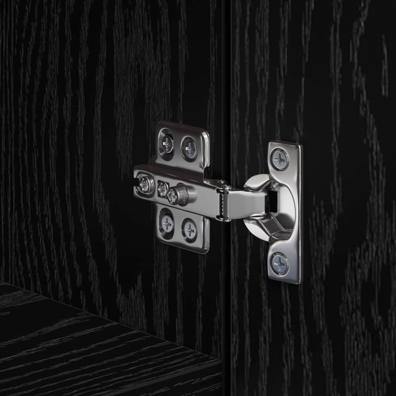 Highboard 2 pcs Μαύρη Οξυά 45 x 42,5 x 185 εκ. - Pakobazaar