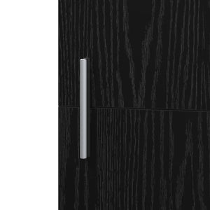 Highboard 2 pcs Μαύρη Οξυά 45 x 42,5 x 185 εκ. - Pakobazaar