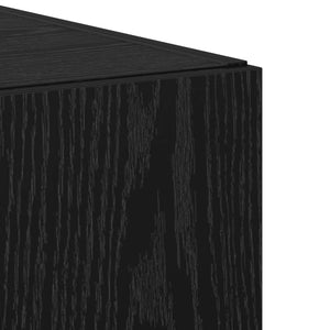 Highboard 2 pcs Μαύρη Οξυά 45 x 42,5 x 185 εκ. - Pakobazaar