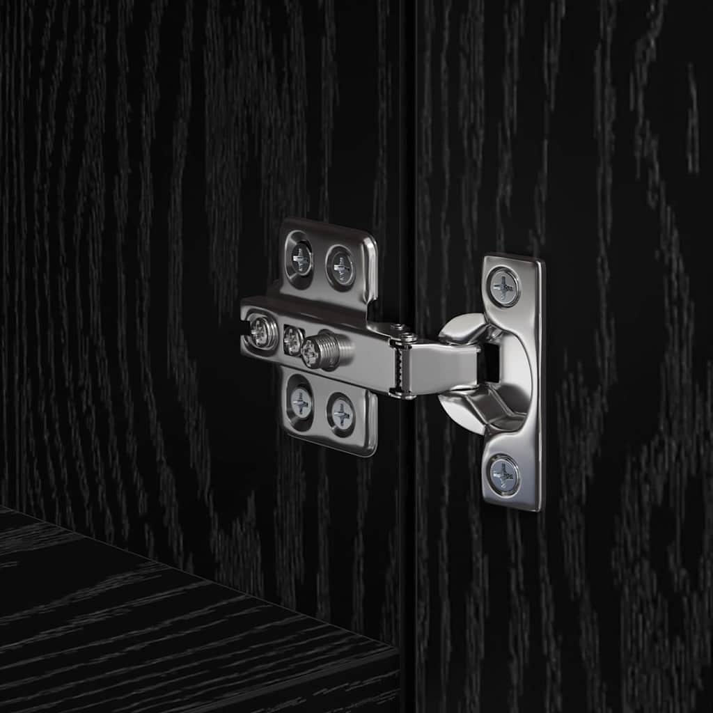 Highboard 2 pcs Μαύρη Οξυά 50 x 42,5 x 185 εκ. - Pakobazaar