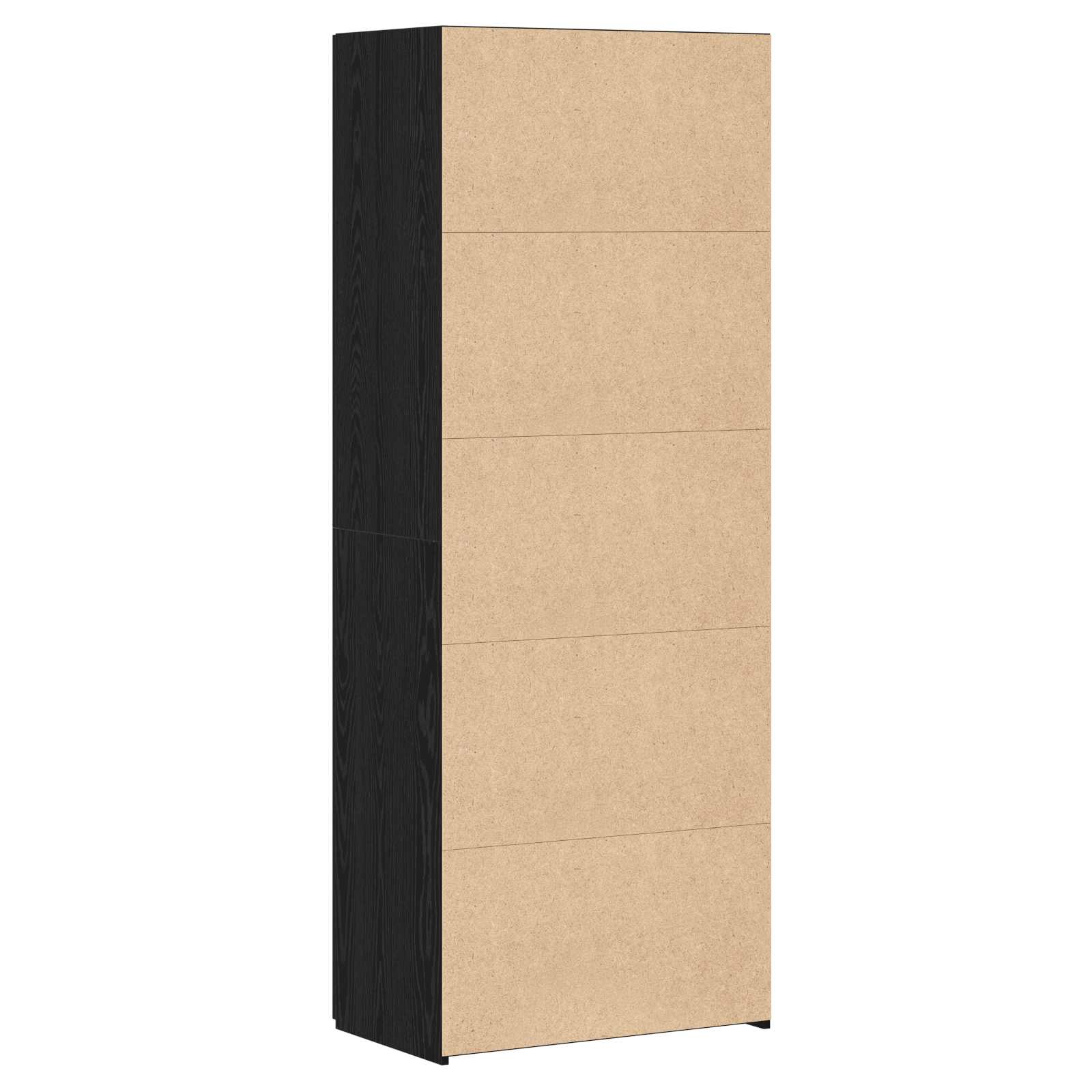 Highboard 2 pcs Μαύρη Οξυά 70 x 42,5 x 185 εκ - Pakobazaar