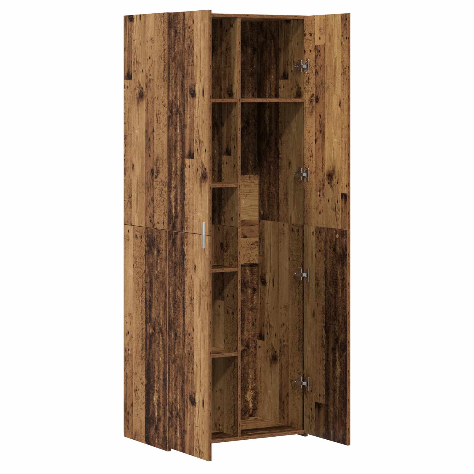 Highboard 2 pcs Παλιό ξύλο 70 x 42,5 x 185 εκ